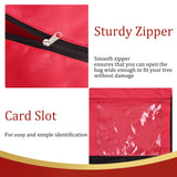 Christmas Tree Storage Bag, Fits Up 10 Ft Tall Artificial Trees-Heavy Duty Holiday Storage Box with Durable Reinforced Handles & Zipper & Transparent Pocket- 600D Oxford Tree Storage Container, Red PLTCAT