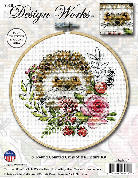 Counted Cross Stitch Hedgehog DesignWorks Ink