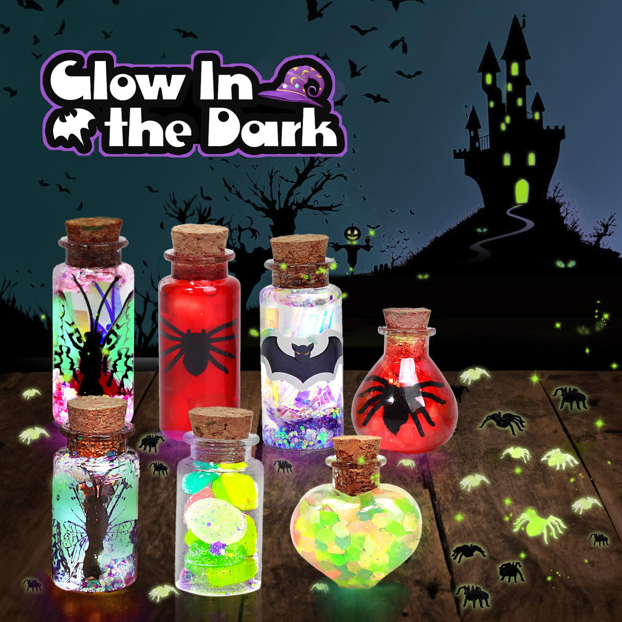 FAMOPLAY Mystery Potion Kit for Kids, Magic Mix Kit 18 Bottles, Witch Potion Making Kit, Magic Crystal Castlel, Halloween Decorations Birthday Gifts Toys for Boys and Girls Age 6 7 8 9 10+ FAMOPLAY