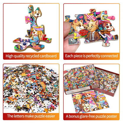 Jigsaw Puzzles for Adults 1000 Piece Puzzle for Adults 1000 Pieces Puzzle 1000 Pieces Dog's World Puzzle, Cartoon Puzzles 1000 Pieces Jigsaw Puzzles for Adults 1000 Pieces and Up