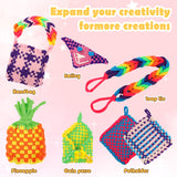 Weaving Loom Kit Toys Crafts Arts and Crafts for Girls Ages 6-8-12 Potholder Loops Toys for Girls and Adults - Knitting Loom Set Pot Holder Weaving Kits and Birthday Gifts for 7 9 10 11 Years Old ZMMB