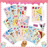 Stickers for Kids, 24 Sheets Dress Up Stickers for Girls, Make Your Own Fairy Princess Sticker, Birthday Party Favor, Classroom Rewards, Art Craft DUJAA