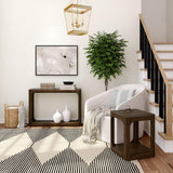 Plank+Beam Forma Console Table, 46 Inch, Solid Wood Sofa Table, Entryway Table for Hallway, Narrow Behind The Couch Table, Console Tables for Entryway, Living Room, Foyer, Easy Assembly, Walnut Plank+Beam