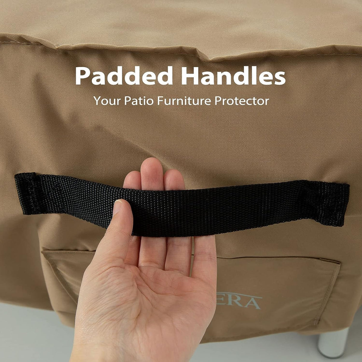 Tempera Retangle Patio Furniture Cover, Outdoor Table Covers Waterproof, Heavy Duty Deck Furniture Covers for Winter, 108''L x 82''W x 27.8''H,Taupe Tempera