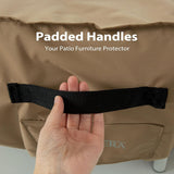 Tempera Retangle Patio Furniture Cover, Outdoor Table Covers Waterproof, Heavy Duty Deck Furniture Covers for Winter, 108''L x 82''W x 27.8''H,Taupe Tempera