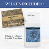 15 LBS Goats Milk Soap Base - Melt and Pour Supplies Kit for Soap Making - SLS/SLES & PEG free - Gentle & Natural Organic Vegetable Ingredients - Make Your Own Bulk For Adult Soapmaker - Easy to cut ZenseMe