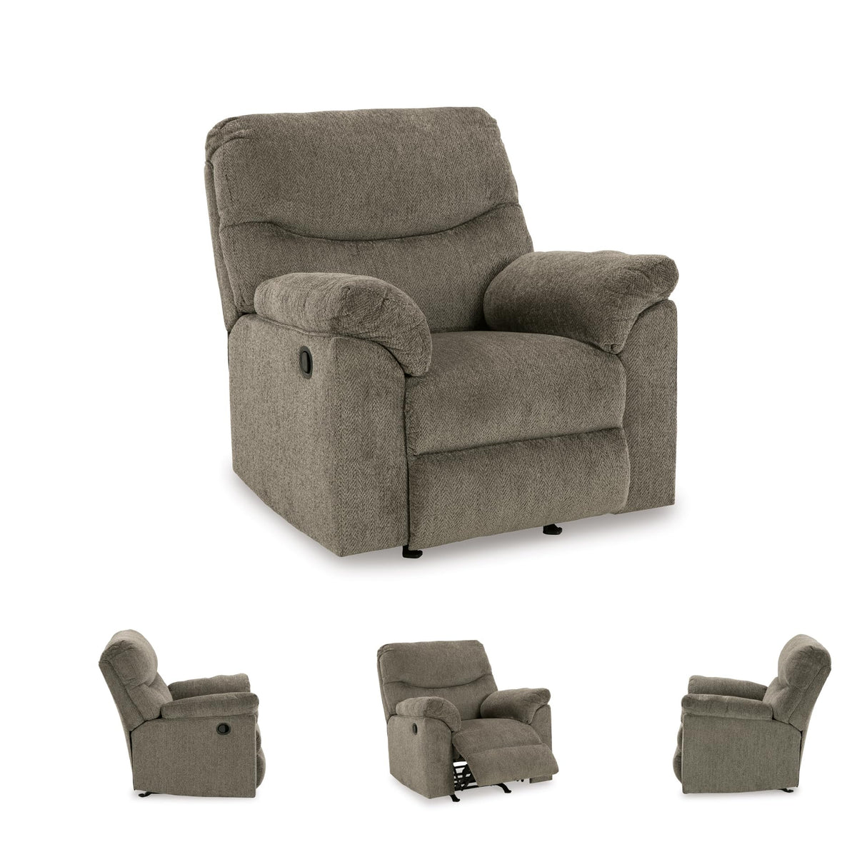Signature Design by Ashley Alphons Transitional Polyester Tufted Rocker Recliner, Gray Signature Design by Ashley