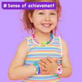 EZCRA Kids Bracelet Making Kit – Make 14 Jewelry Kit for Girls Age 5 - Beads for Kids - Friendship Bracelet Craft Set - Easy DIY Bracelet Kit, Gift for Girls 4-6 EZCRA