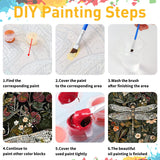 2 Pack Paint by Numbers Kit for Adults, Dragonfly Bee Paint by Numbers for Adults, DIY Adult Painting by Numbers Beginners on Canvas Acrylic for Home Wall Art Decor 12x16Inch (Rolled Package) Mandun