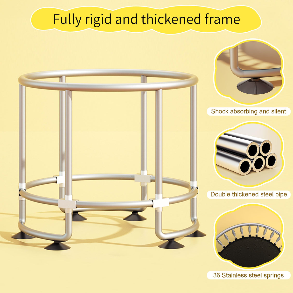 60" Toddler Trampoline for Kids,5FT Upgrade Kids Baby Small Trampoline for Toddlers 1-3 with Safety Enclosure Net,Gifts for Kid 500lbs Suit for Indoor Outdoor CYlively