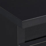 Yaheetech Nightstand with Drawer, 3 Drawers Bedside Table with Sturdy Base, Wood Bedside Cupboard Accent Table with Storage Space for Bedroom, Easy Assembly, Black Yaheetech