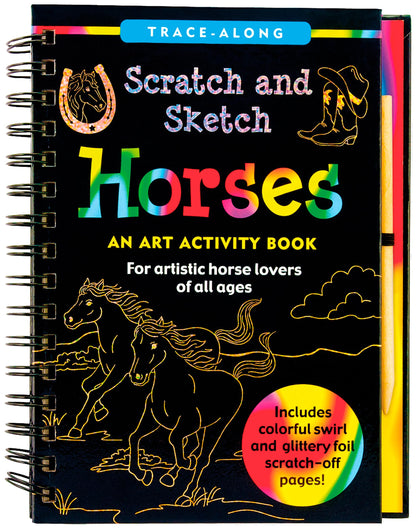 Scratch & Sketch Horses (Trace-Along)