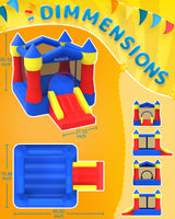 AirMyFun Toddler Bounce House with Blower for Kids 3-8, Inflatable Bouncy Jumping Castle with Slide, Indoor/Outdoor Jump Bouncer House, 82011A AirMyFun