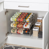 Kitchen Details 3 Tier Can Organizer | Canned Food Storage Rack | Kitchen Cabinet and Pantry Organization | Holds 36 Cans | Space Saving | Chrome Kitchen Details