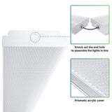 ANTLUX 4FT LED Wraparound 40W Shop Lights for Garage, 4400lm, 4000K, 4 Foot Crystal LED Wrap Light, 48 Inch Integrated Linear Strip Flush Mount Office Workshop Ceiling Lighting Fixture, 4 Pack ANTLUX