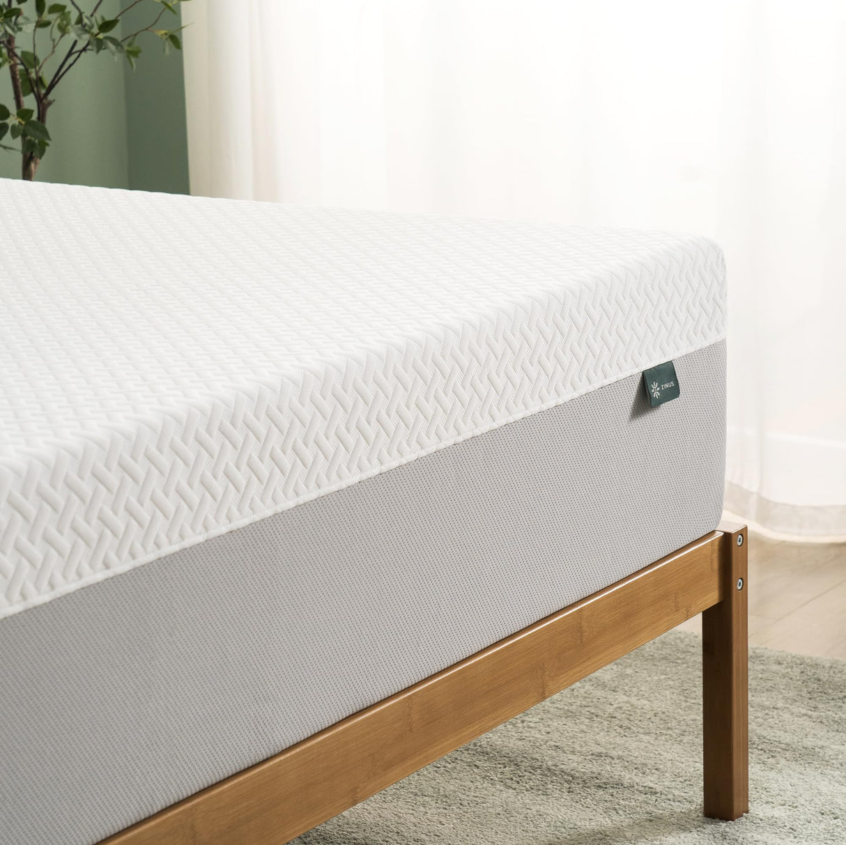 ZINUS 12 Inch Green Tea Essential Memory Foam Mattress [New Version], Twin, Fiberglass Free, Medium Feel, Breathable Airflow Memory Foam, Certified Safe Foams & Fabric, Mattress in A Box ZINUS
