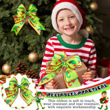 6 Rolls 30 Yards Christmas Wired Edge Ribbon Elf Hats and Legs Multi Dots Swirl Diagonal Stripe Ribbon Home Party Bows Decor for Xmas Tree Wreath Gift Wrapping DIY Crafts, 2.5 Inch (Stylish Style) Yinder