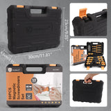 MulWark Magnetic Screwdriver Set 59 Piece Chrome Vanadium Steel, Ergonomic Design Rubber Handle Screwdriver Set with Case Slotted, Phillips, Hex, Pozidriv, Torx and Precision, Magnetizer Demagnetizer MULWARK