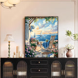 XTCIXAL Landscape Paint by Numbers Kit for Adults, Beach Paint by Number for Adults, Beginners Acrylic Canvas Painting Kits for Home Wall Decor 16x20 Inch XTCIXAL