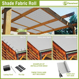 FLORALEAF 8'×30' Outdoor Shade Cloth 95% UV Block Fabric Roll for Pergola Carport Patio Deck Awning Garden Yard Balcony Backyard Privacy Screen Shade Cover FLORALEAF