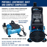 Master Airbrush Cool Runner Dual Fan Air Compressor Professional Airbrushing System Kit with 3 Airbrushes, Gravity & Siphon Feed - 6 Primary Opaque Colors Acrylic Paint Artist Set, Hose & Holder Master Airbrush