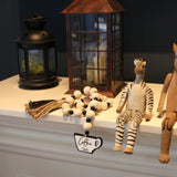 Meplait Garland - Natural Wood Beads, Jute Rope, Coffee Themed Hanging Ornament for Home Decor Meplait