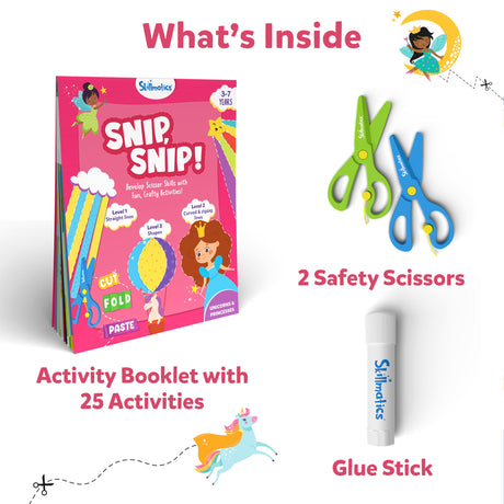 Skillmatics Poke in Art Unicorns Dream Decor & Snip Snip Unicorns and Princesses, Mess-Free Art for Kids, DIY Craft Kits, Creative Activity, Gifts for Ages 3, 4, 5, 6, 7, 8, 9 Skillmatics