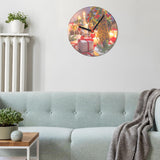 Briwooody 6 Pcs Sublimation Blank Clocks Wood DIY Wall Clock Round Printing Wall Clock Battery Operated Clock for Halloween Christmas Thanksgiving Day School Home Decor(9.8 Inch) Briwooody