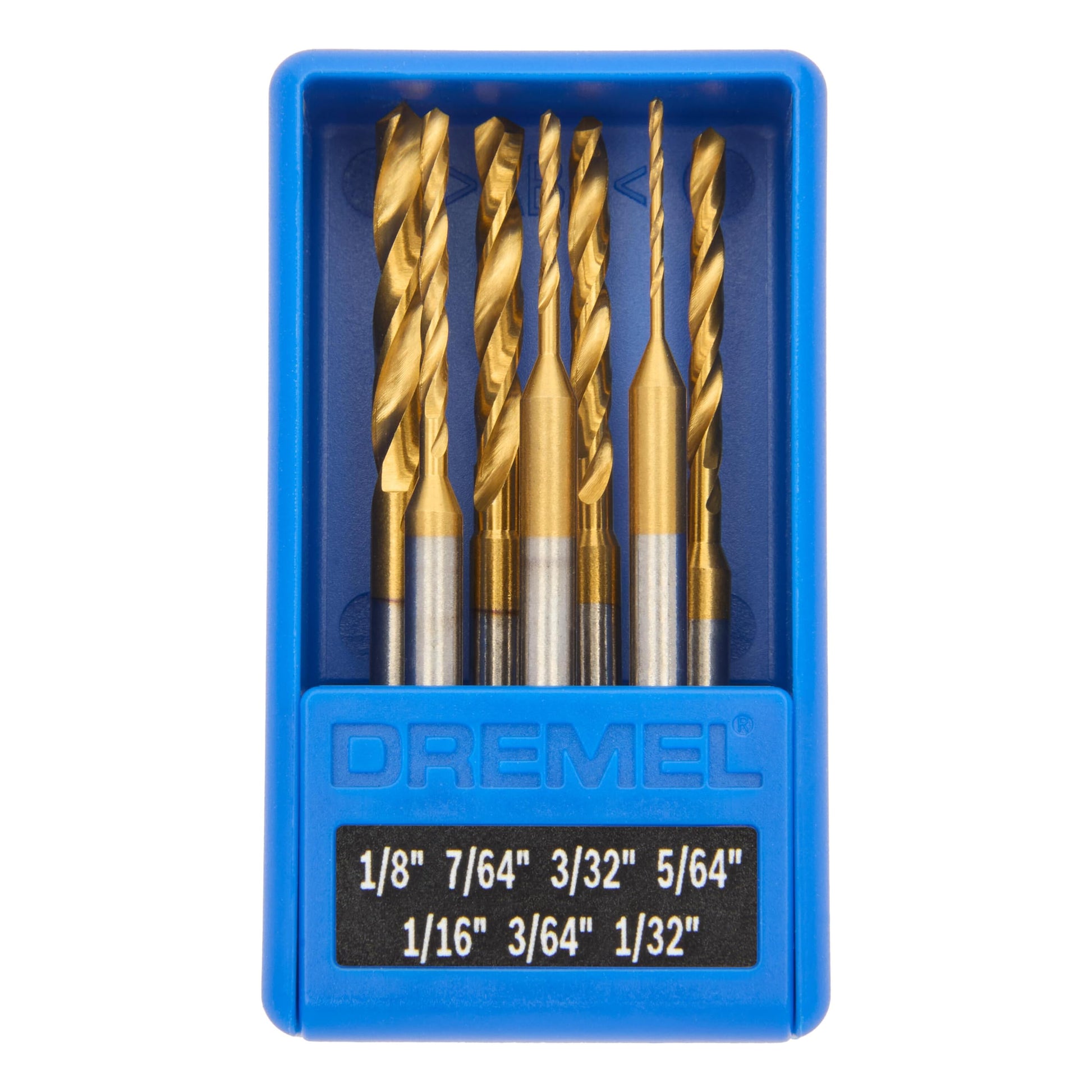 Dremel 628HP 7 Piece Titanium-Coated Rotary Drill Bit Set - Ideal for Wood and Soft Metals Drilling - WoodArtSupply