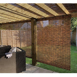 VSOYRA Bamboo Roller Window Shades, Thermal Insulated Bamboo Roll up Outdoor Blinds for Patios, UV Protection Bamboo Blind 20" 72" 75" 55" 30" 48" 24" Wide Cordless Roman Curtain VSOYRA