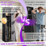 8-10 Rifle Safe for Home, Biometric Fingerprint, Password and Keys Gun Locker, 57.1" Tall Gun Safe No Assembly Required, Gun Safe for Rifles with Led Light, Black Firearm Safe, Alarm System Marcree