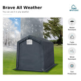 MFSTUDIO Outdoor Storage Sheds 6x10 ft, Portable Carport Shelter Garages Heavy Duty Canopy with Rolled up Zipper Doors, Outside Utility Shed Garage Tent for Motorcycle, Bicycles and Camping Tools MFSTUDIO