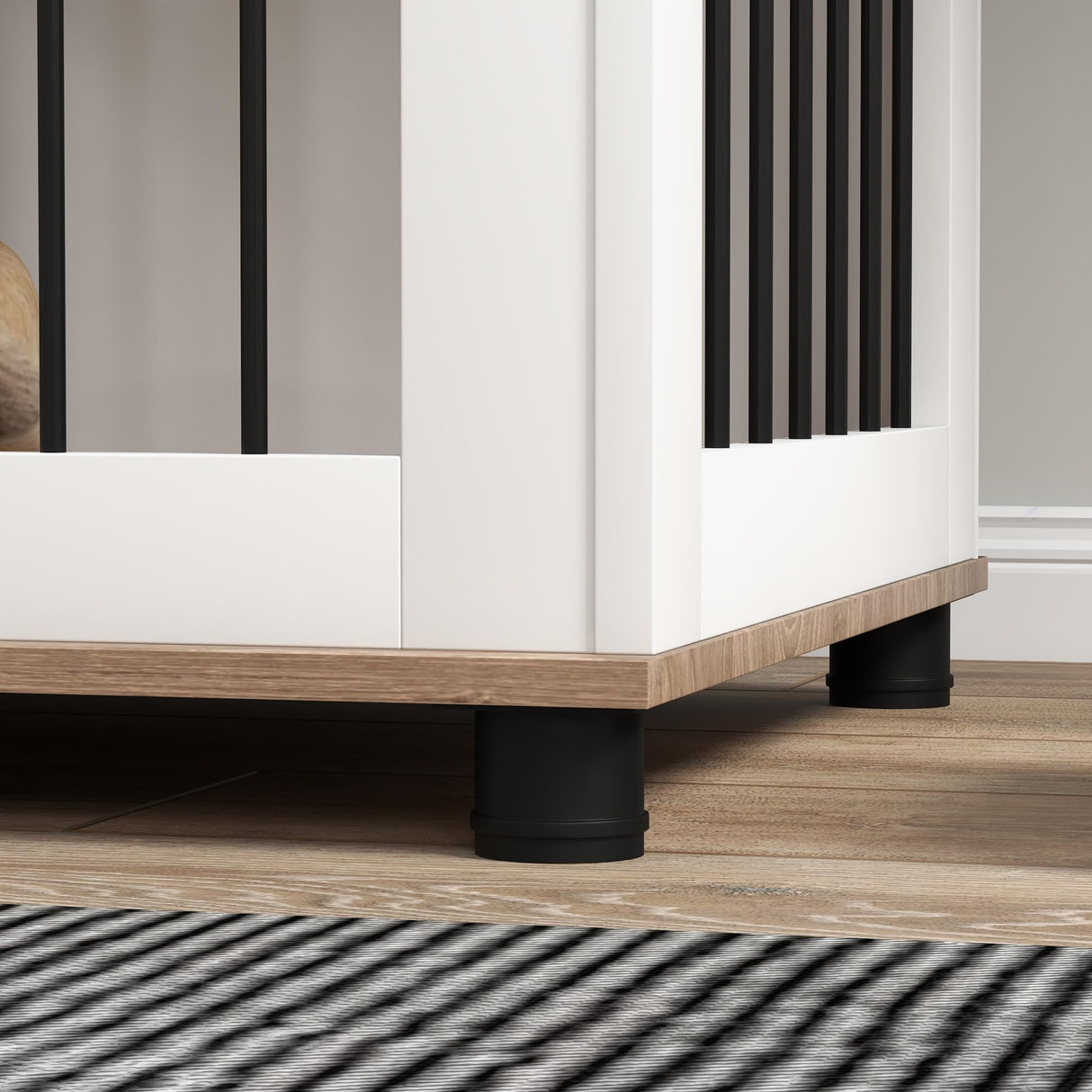 PawHut Dog Crate Furniture, Side Table Indoor Dog Kennel, End Table with Lockable Door for Small and Medium Dogs, Walnut Brown PawHut