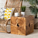 Bali & pari Eldora Rustic Natural Teak Root End Table bali & pari
