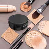 20 Pcs 2 Ounce Aluminum Tin Jars Containers Leak Proof Cosmetic Tin Jars Containers Round Screw Lids for Cosmetic, Salves, Balms, Lip Balm or Others, 60mL Black Axe Sickle