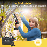 Seesii Mini Chainsaw Cordless 8 inch DL07, Electric Battery Powered Chainsaw, Upgraded Brushless Chain Saw with Auto Oiler, 2pcs 2000mAh Battery, Handheld Pruning Saws for Tree Branch Wood Cutting Seesii