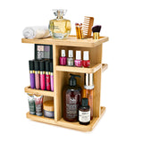 Sorbus 360° Makeup Organizer - Bamboo Wood Make Up Storage Carousel for Cosmetics, Skin Care Rotating Makeup Organizer for Vanity, Bathroom Storage Sorbus
