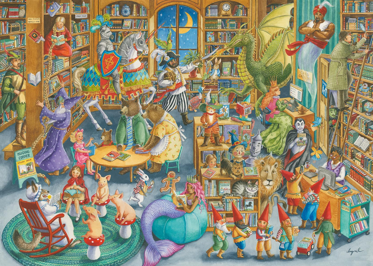 Ravensburger Midnight at The Library 1000 Piece Jigsaw Puzzle for Adults - 12000489 - Handcrafted Tooling, Made in Germany, Every Piece Fits Together Perfectly Ravensburger