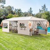 Party Tent 10x30 Outdoor Wedding White Tents for Parties, Heavy Duty Canopy Event Tents for Parties Gazebo Shelter with 7 Removable Sidewalls Waterproof Party Wedding BBQ Events Tent Shelter susici
