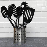 Chef Craft Select Nylon Short Turner/Spatula, 10.5 inch, Gray Chef Craft