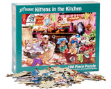 Vermont Christmas Company Kittens in The Kitchen Jigsaw Puzzle 100 Piece, Large Pieces Perfect for Kids and Seniors Vermont Christmas Company