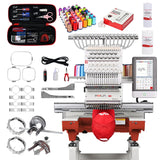 POOLIN The Mirror Multi Needles Commercial Embroidery Machine with Auto Color Change, 13.8x19.7 Inch Embroidery Area, WiFi Transfer, Includes All Accessories for Hats, T-Shirts & Hoodies Poolin