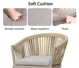 PURPLE LEAF 11 Pieces Outdoor Dining Set with Patio Aluminium Dining Table and Wicker Rattan Chairs Modern Furniture Cushions Sets for Backyard Indoor Decor Kitchen Champagne PURPLE LEAF