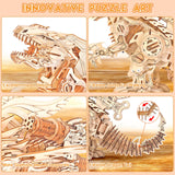 RMOKA 3D Wooden Puzzles for Adults, Building Sets Walking and Roaring Dragon Wooden Model Kit - DIY Mechanical Dragon Puzzle Toys for Boys Kids Ages 8-12-14, Gifts for Teen Men with Lifelike Walk RMOKA