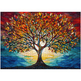 Stained Glass Puzzle for Adults 1000 Piece, Tree of Life Puzzles, Impossible Hard Difficult Challenging Puzzles for Adults, Colorful Mosaic Tree of Life Jigsaw Puzzle 1000 Pieces PICKFORU