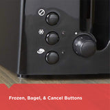 BLACK+DECKER 4-Slice Toaster, TR1410BD, Extra-Wide, 7 Shade Settings, Crumb Trays, Gloss Black BLACK+DECKER