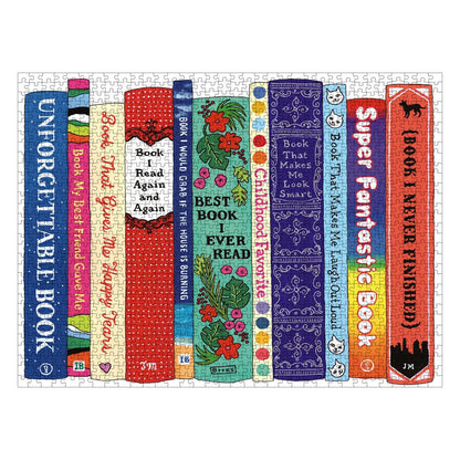 Galison Ideal Bookshelf 1000 Piece Jigsaw Puzzle for Adults and Families, Illustrated Bookshelf Puzzle with Relatable Book Titles (9780735348806)