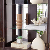 YiaFurio Lighted Display Cabinet Corner,Glass Curio Cabinet with Lights & Adjustable Shelves for Kitchen,Living Room,Office(Free Standing,Light Bulb Include) YiaFurio