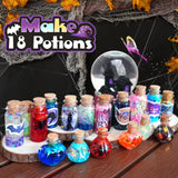 FAMOPLAY Mystery Potion Kit for Kids, Magic Mix Kit 18 Bottles, Witch Potion Making Kit, Magic Crystal Castlel, Halloween Decorations Birthday Gifts Toys for Boys and Girls Age 6 7 8 9 10+ FAMOPLAY