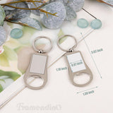Framendino, 10 Pack Sublimation Blank Keychains Metal Bottle Opener Transfer Keychain Key Rings for DIY Personalized Photos (Rectangle) Framendino